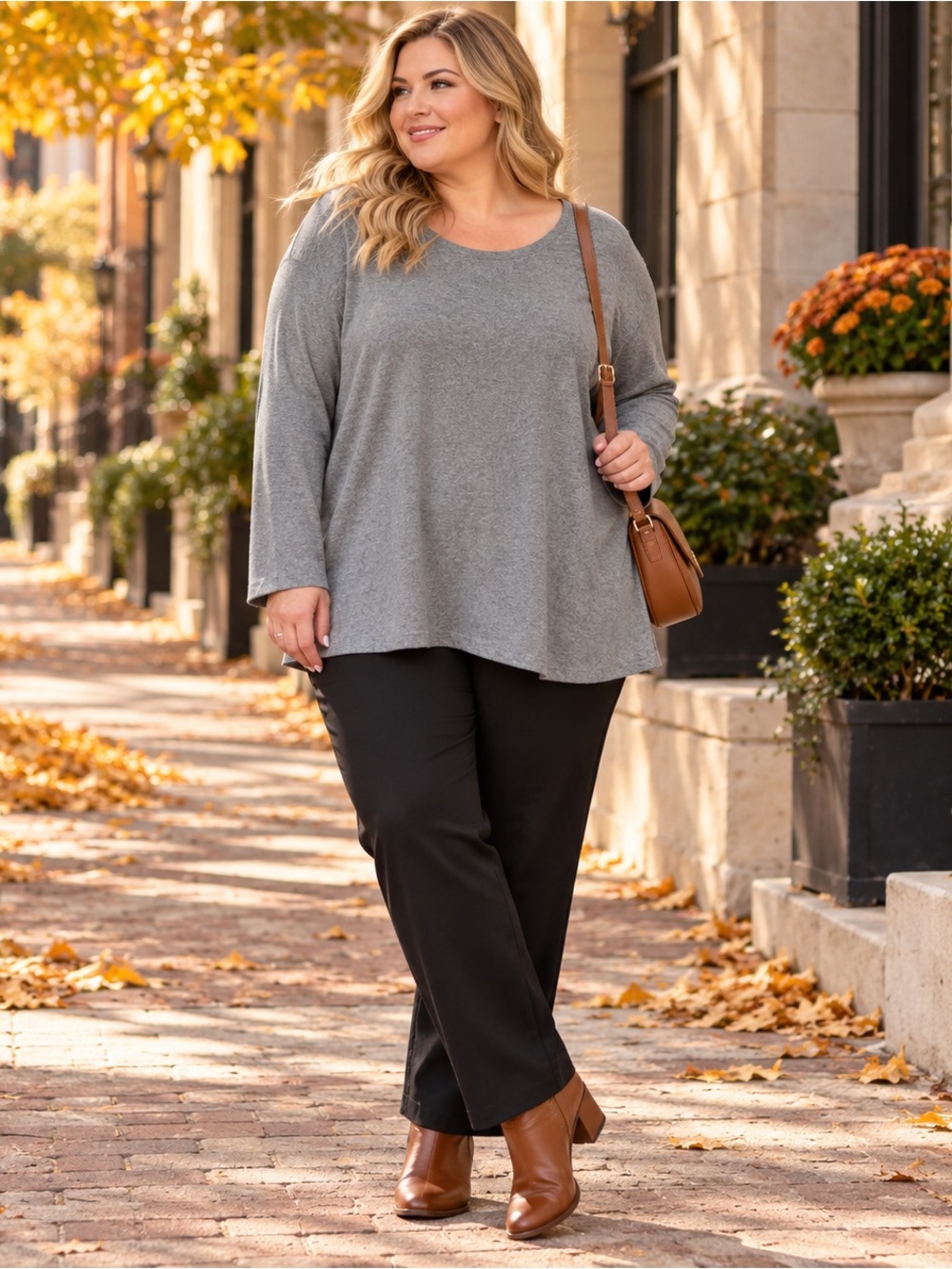 Lane Bryant Gray Lightweight Sweater | Plus Size Casual Luxe